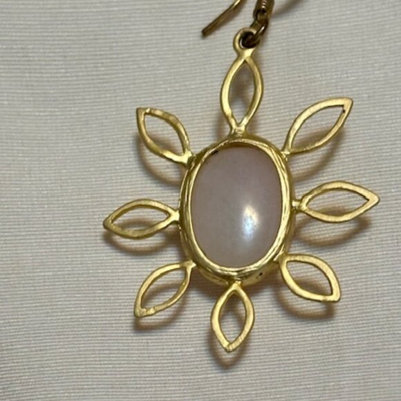 Pink Quartz and Gold-Tone Earrings - Picture 5 of 5